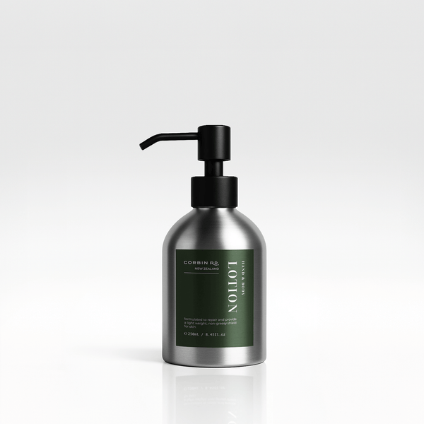 Corbin Rd Body and Hand Lotion 250ml pump — fast-absorbing body moisturiser NZ