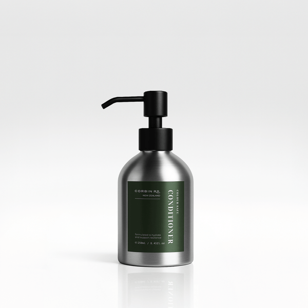 Corbin Rd Conditioner silver pump bottle — nourishing conditioner for strength and shine NZ