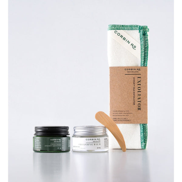 Corbin Rd Set SMART Gift Set Mini Trio - Restorative Cleansing Balm + SMART Face Cream + Viteve™Silk Exfoliator